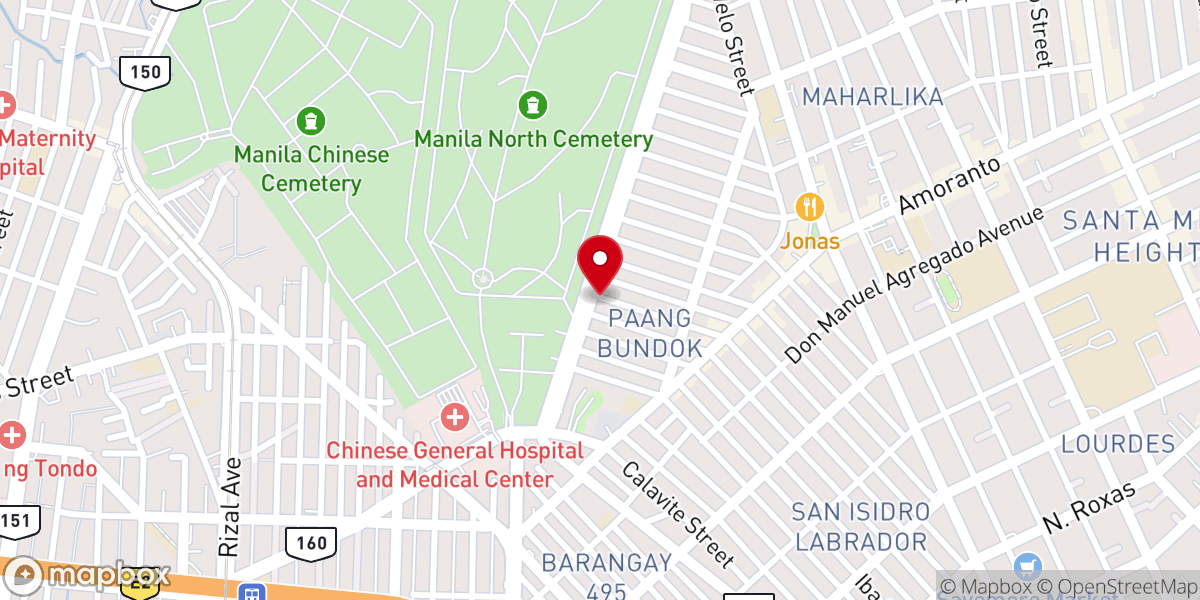 Map showing location of La Loma Baptist Church