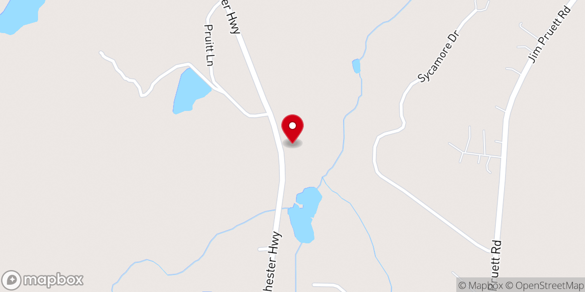 Map showing location of Hillside Baptist Church