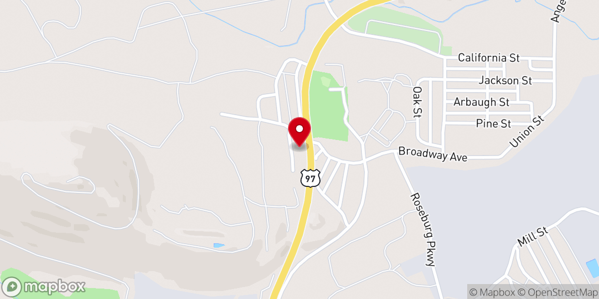 Map showing location of Mt Shasta Baptist Church