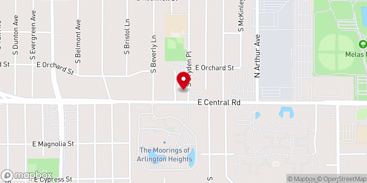 Map showing location of Southminster Presbyterian Church