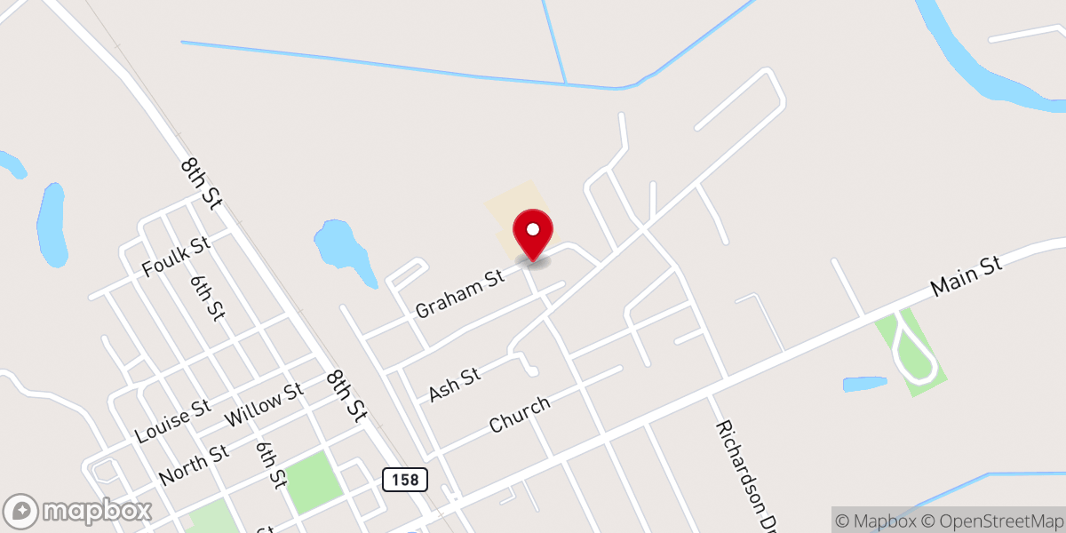 Map showing location of Hope Well Baptist Church of Colfax