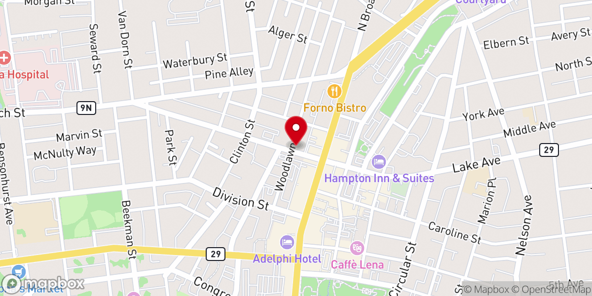 Map showing location of Country Corner Cafe