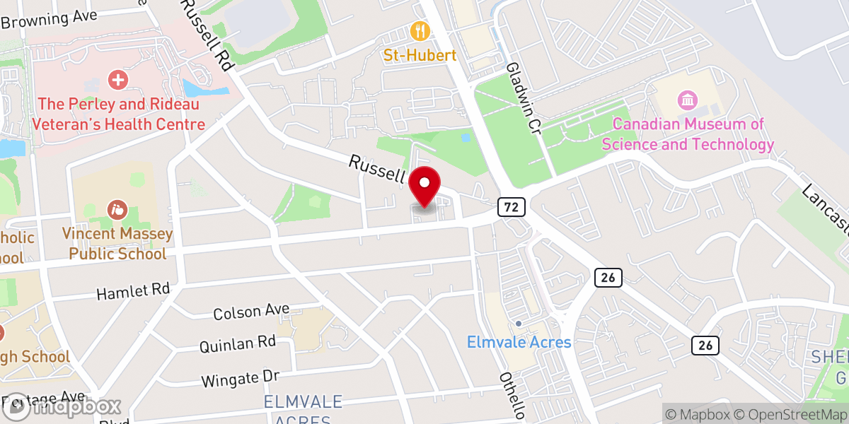 Map showing location of Martin Luther Church