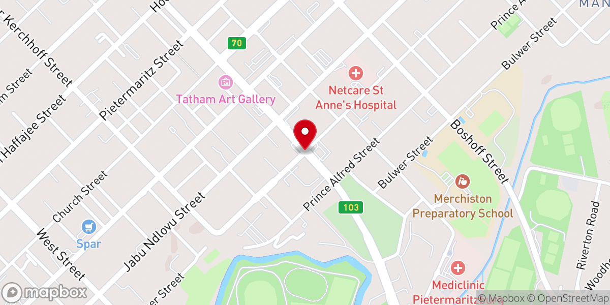 Map showing location of St Mary's Church (Anglican)