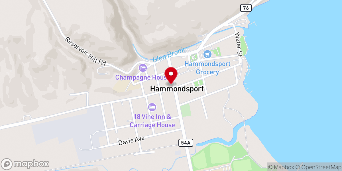 Map showing location of St James Episcopal Church