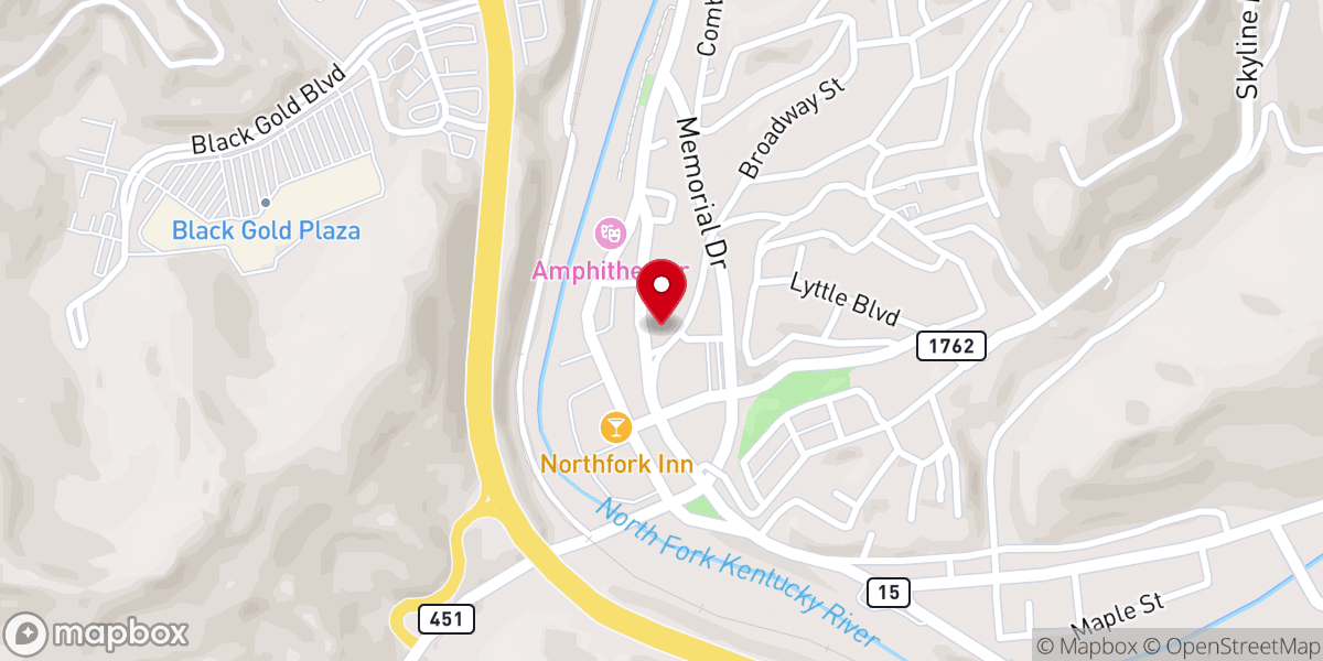 Map showing location of First Presbyterian Church