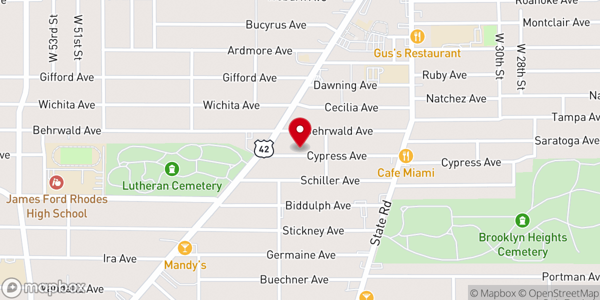 Map showing location of Lift Him Up Apostolic Faith Church