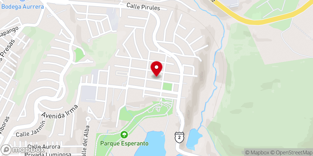 Map showing location of Parroquia de Nuestra Señora de Lourdes