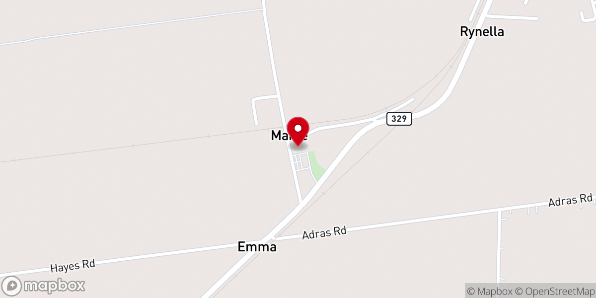 Map showing location of St Marcellus Church