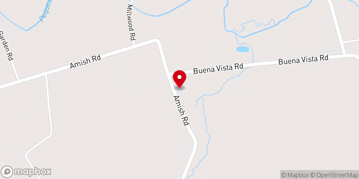 Map showing location of Millwood Mennonite Church