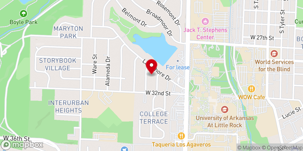 Map showing location of St Luke United Methodist Church