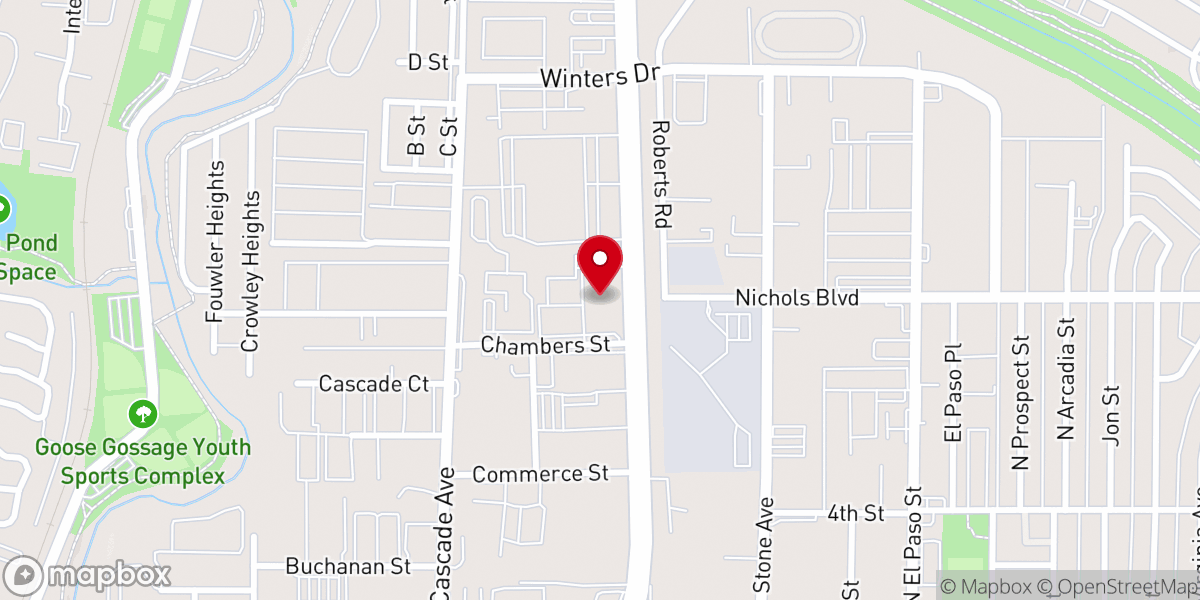 Map showing location of Grace Baptist Church