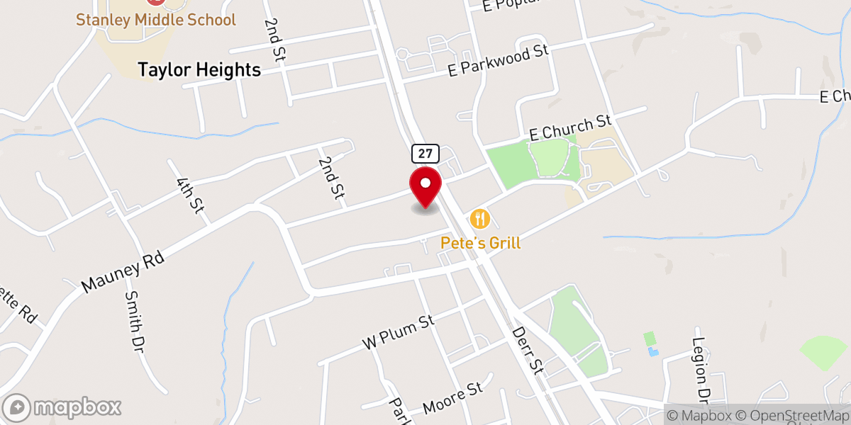 Map showing location of Good Shepherd Baptist Church