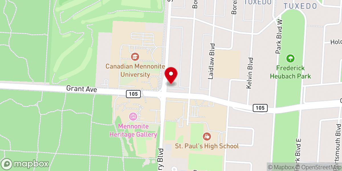 Map showing location of Saint Demetrios Greek Orthodox Church