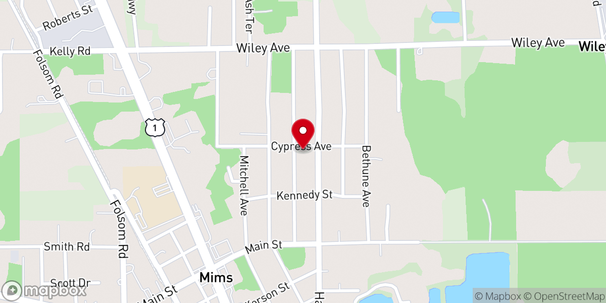 Map showing location of Mt Calvary Ch of God In Christ