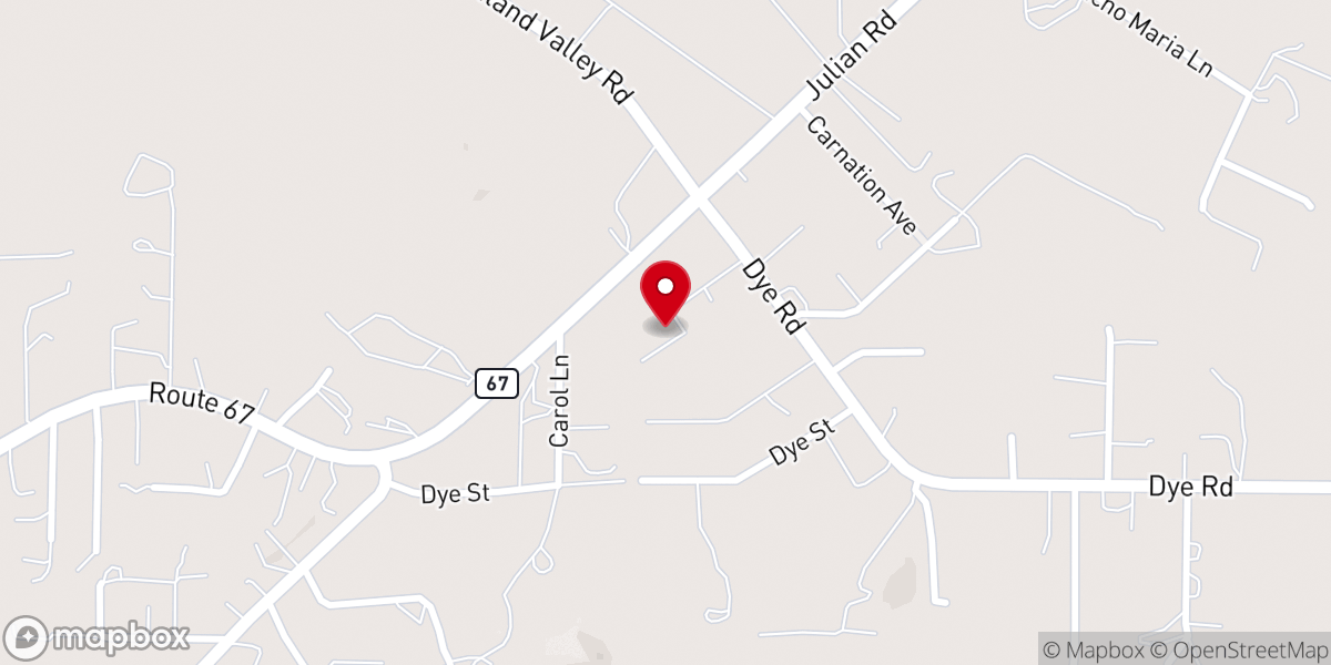 Map showing location of Spirit of Joy Lutheran Church