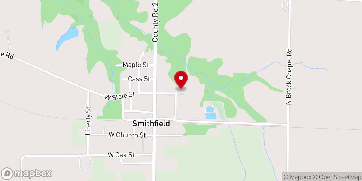 Map showing location of Brock United Methodist Church