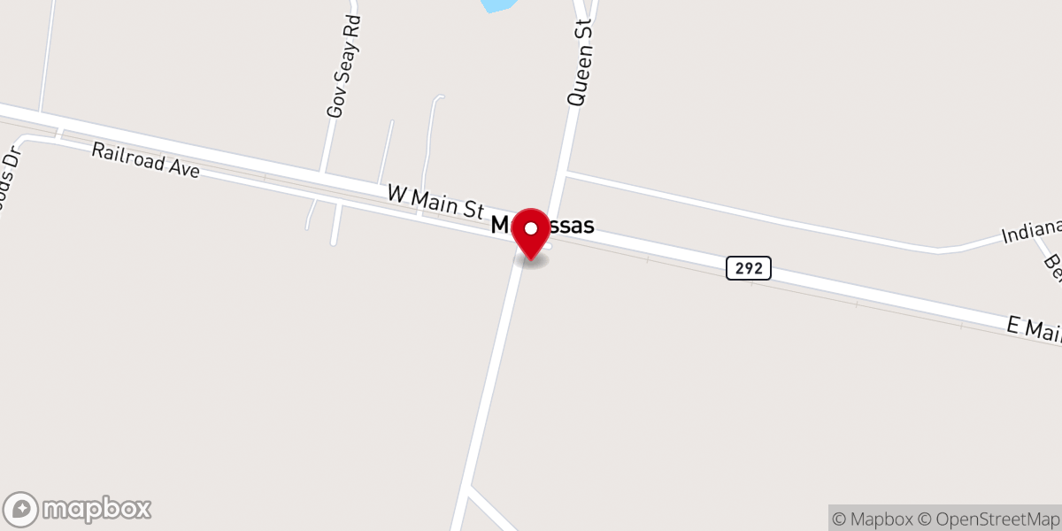 Map showing location of Manassas United Methodist Church