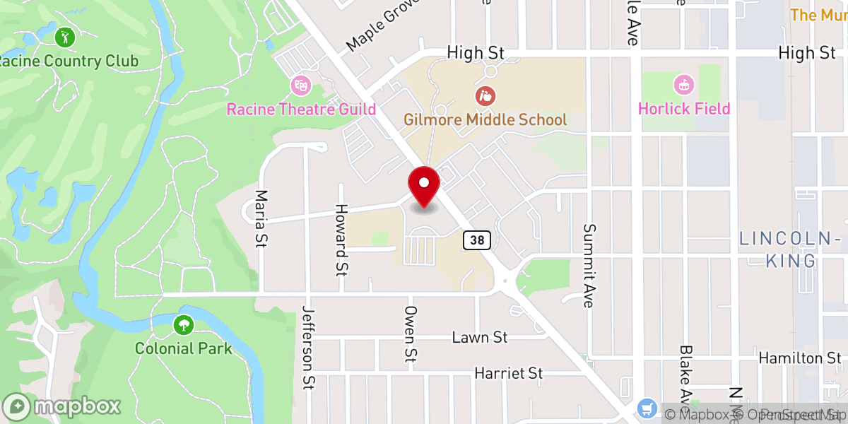 Map showing location of Sacred Heart Catholic Church