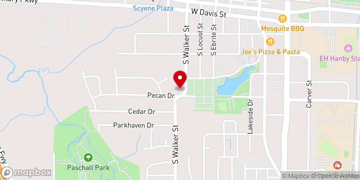 Map showing location of Wildwood Baptist Church