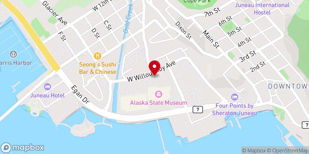 Map showing location of Salvation Army Corps Community Center