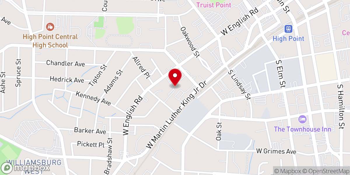 Map showing location of West End Ministries