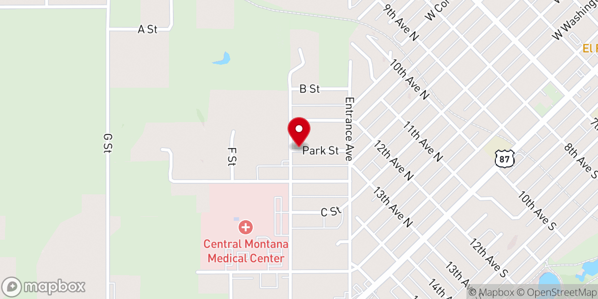 Map showing location of Emmanuel Baptist Church
