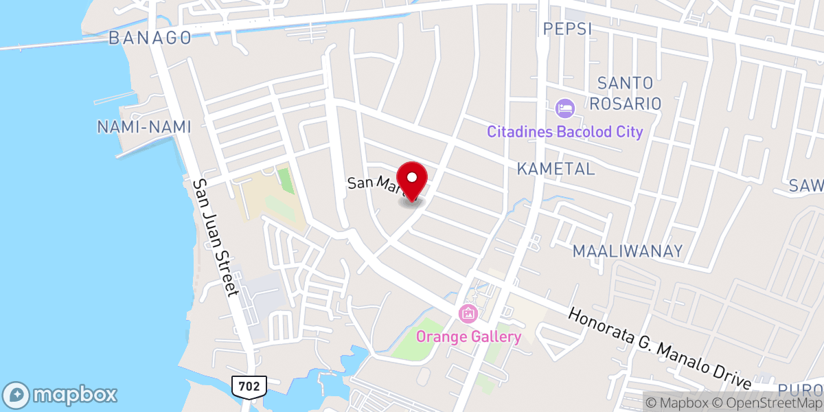 Map showing location of Barangay Sang Birhen Parish Church
