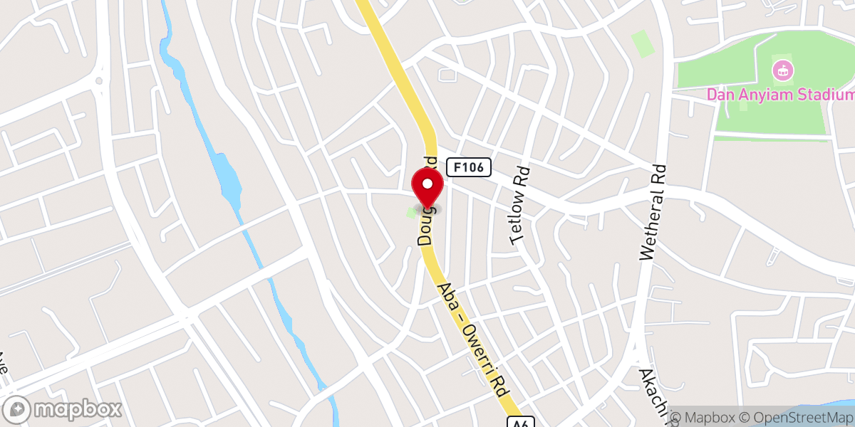 Map showing location of The Anglican Church Of Redemption Owerri