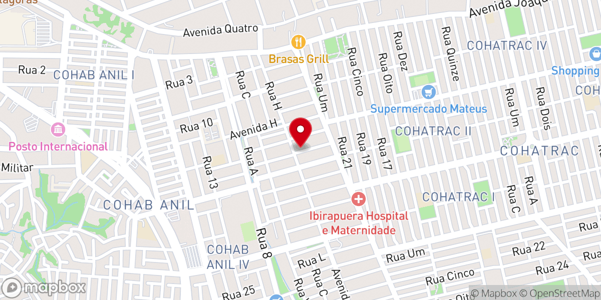 Map showing location of Igreja Batista Memorial de São Luís