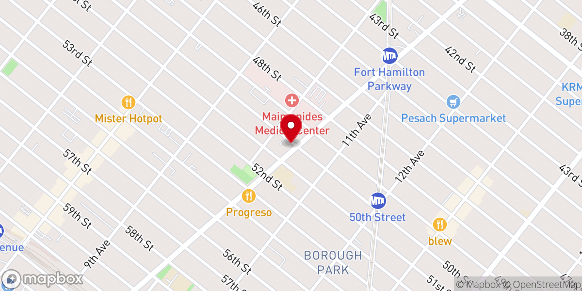 Map showing location of Maimonides Medical Center: Faruzzo Abbey L DO