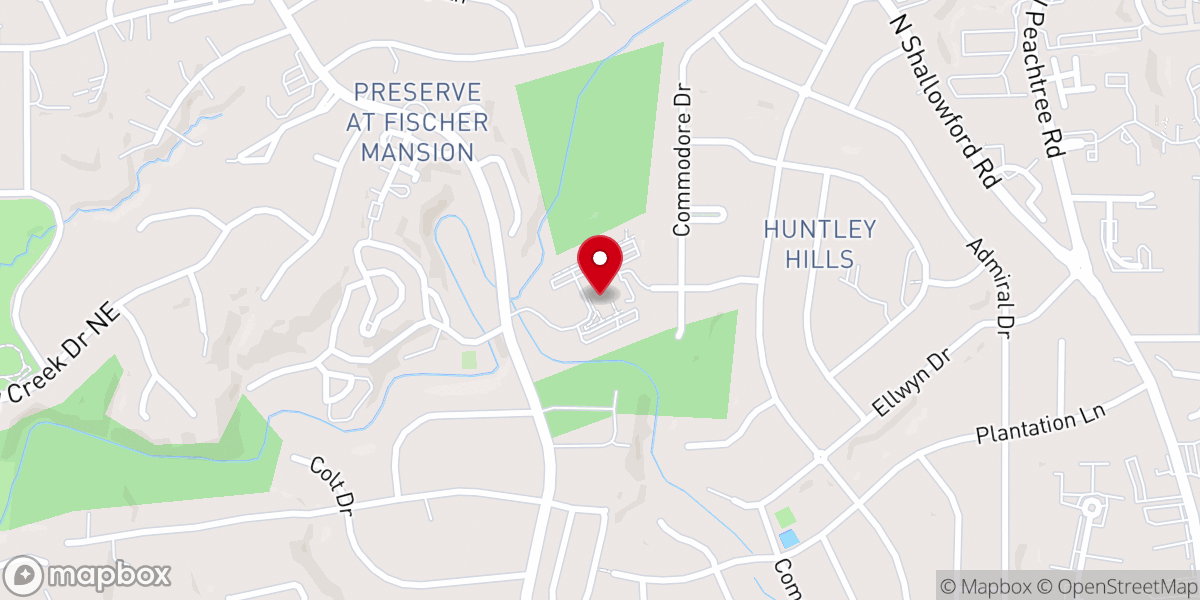 Map showing location of Chamblee First United Methodist Church