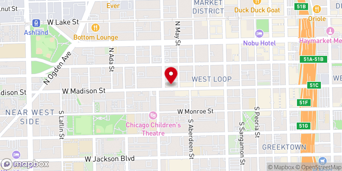 Map showing location of Trinity Anglican Church