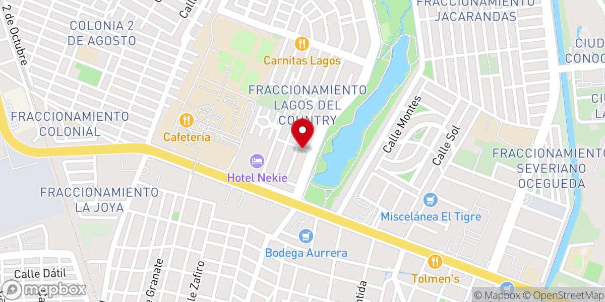 Map showing location of Comunidad Cristiana Sion