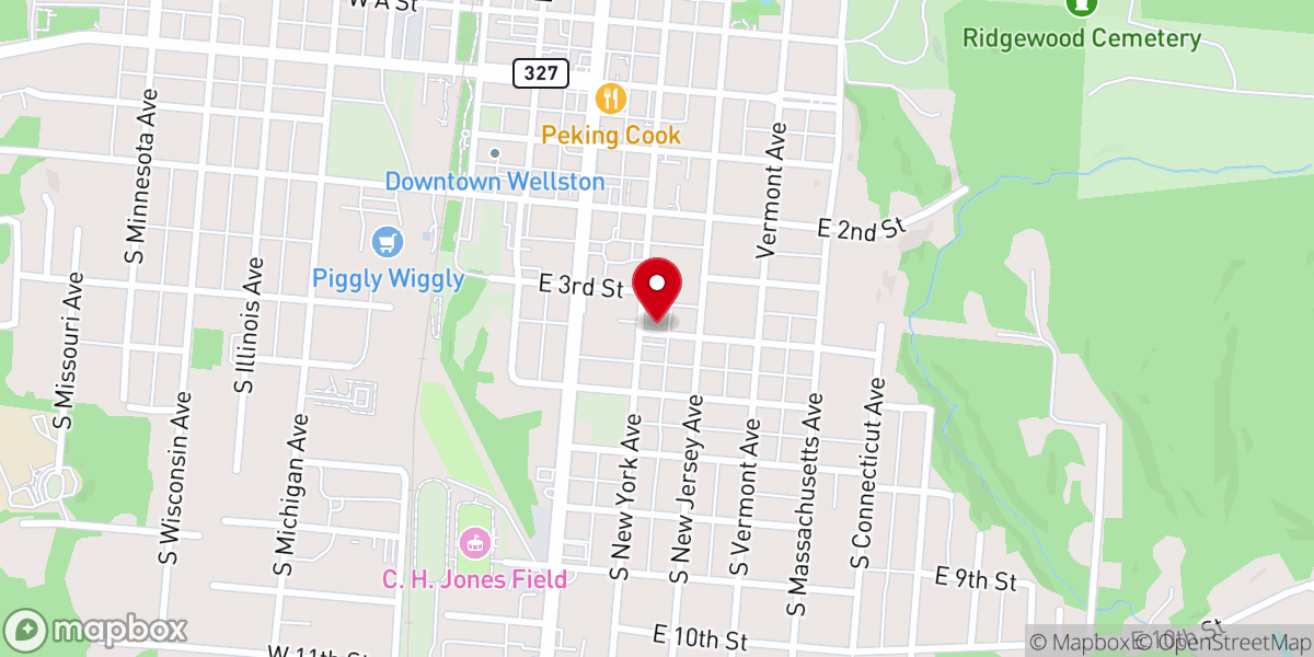 Map showing location of Grace Baptist Fellowship