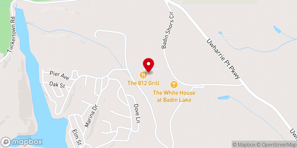 Map showing location of Badin Shores Resort Owner Association