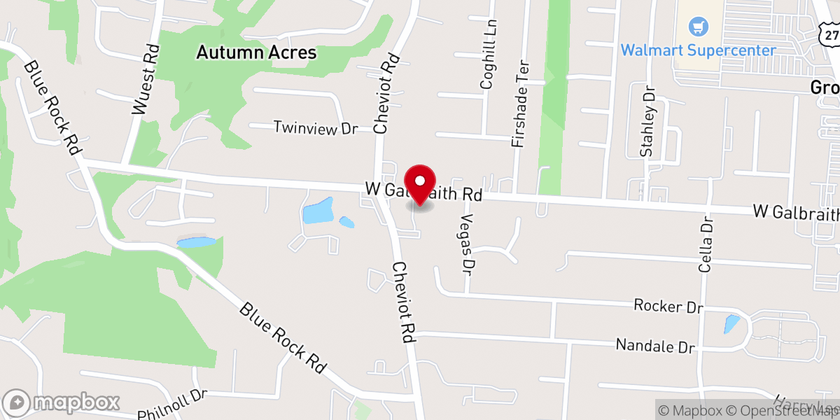 Map showing location of Unity of Garden Park Church