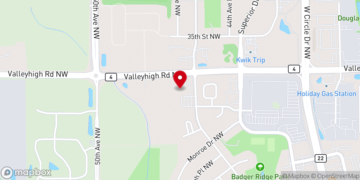 Map showing location of Northbridge Community Church