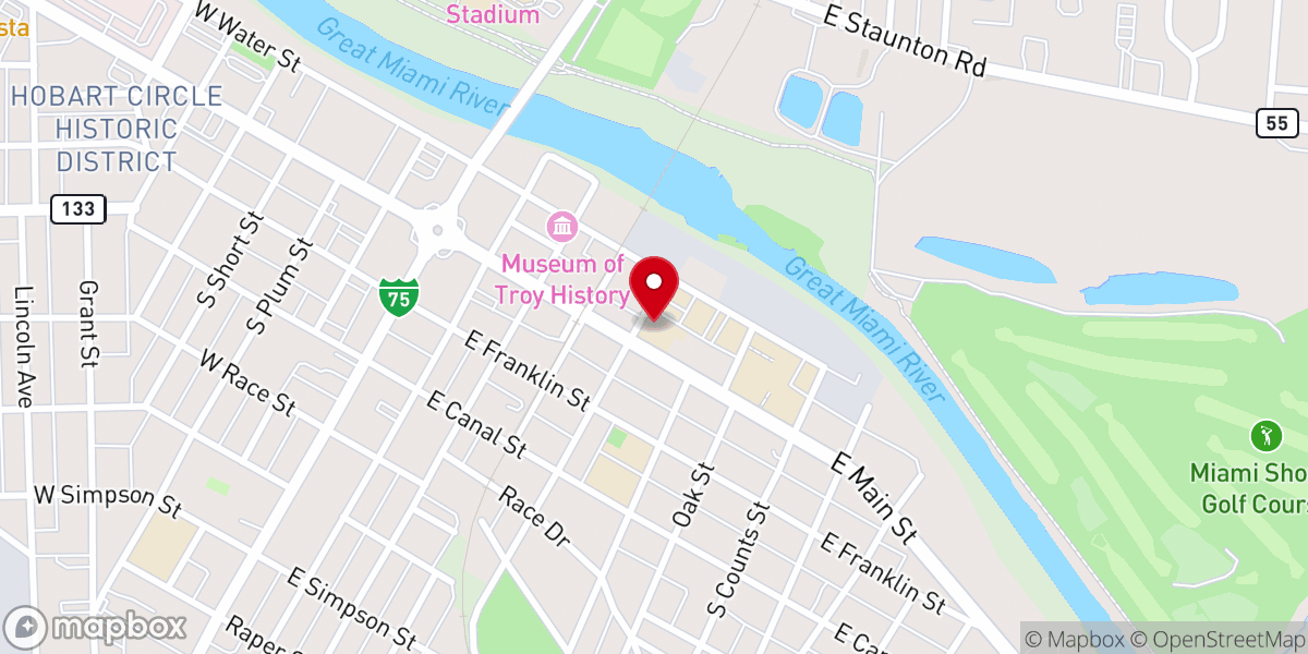 Map showing location of St. Patrick Church