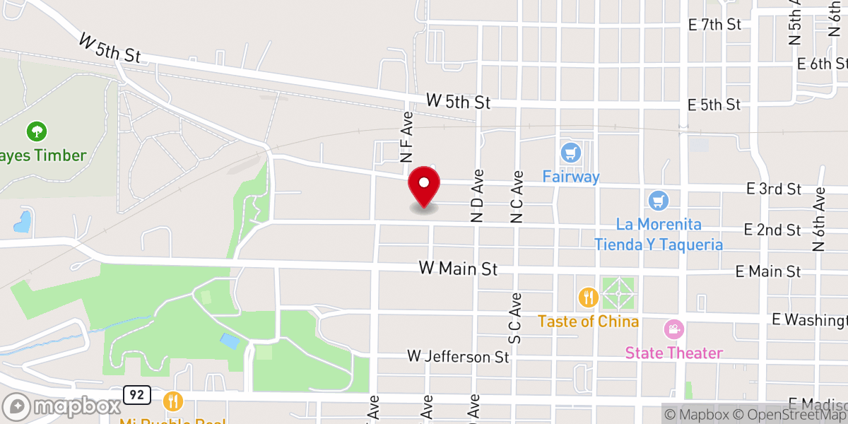 Map showing location of St. James School