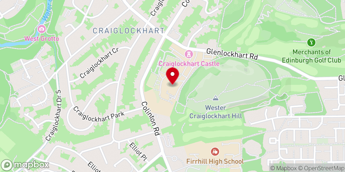 Map showing location of Hillsong Church Edinburgh