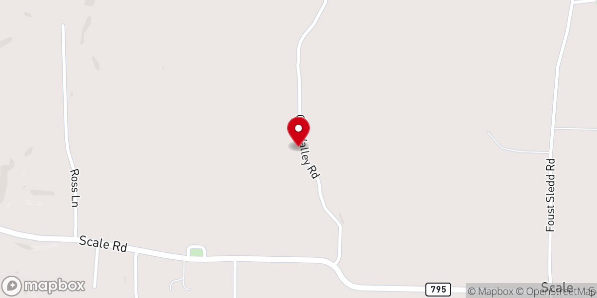 Map showing location of Oak Valley Church of Christ