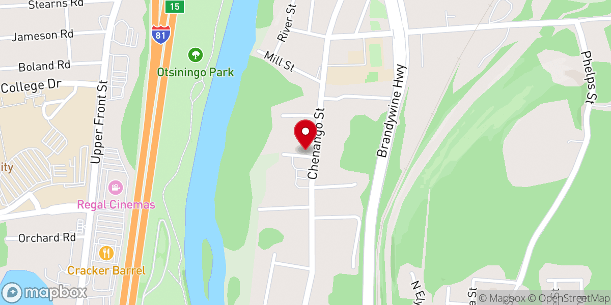 Map showing location of Community Baptist Church
