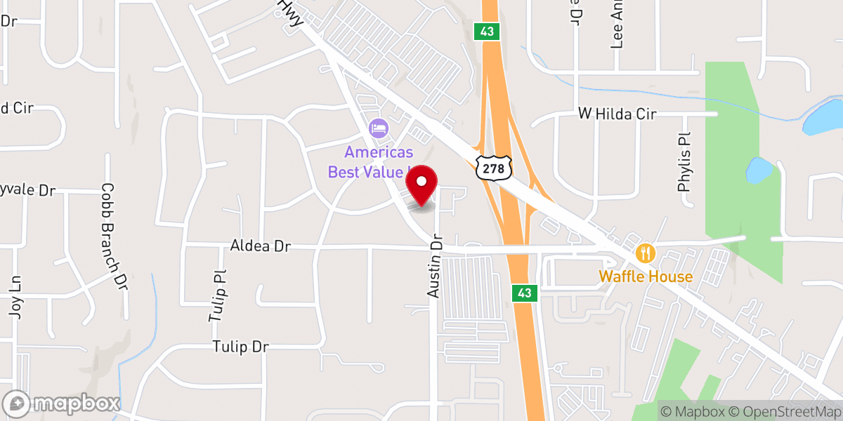Map showing location of The Hand of The Lord International Church, Inc.