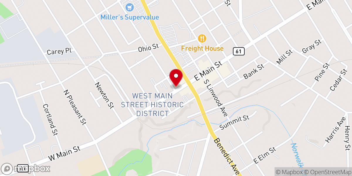 Map showing location of Norwalk Gathering Inc
