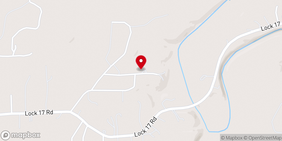 Map showing location of Oak Grove Community Church