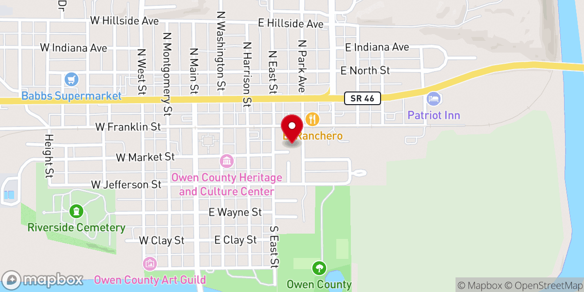 Map showing location of Washington Township Trustee