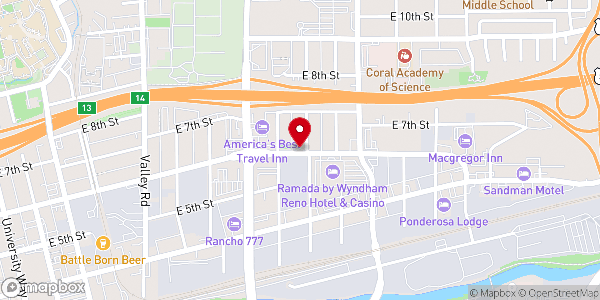 Map showing location of Vertical Church