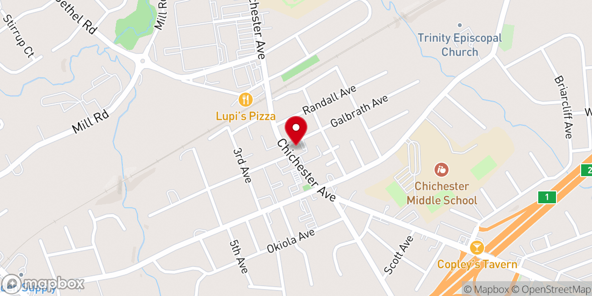 Map showing location of Restoration Presbyterian Church (PCA)