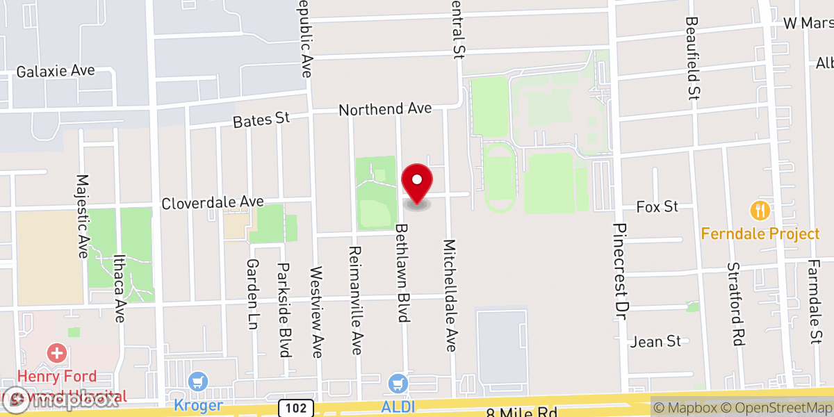 Map showing location of Second New Hope Baptist Church